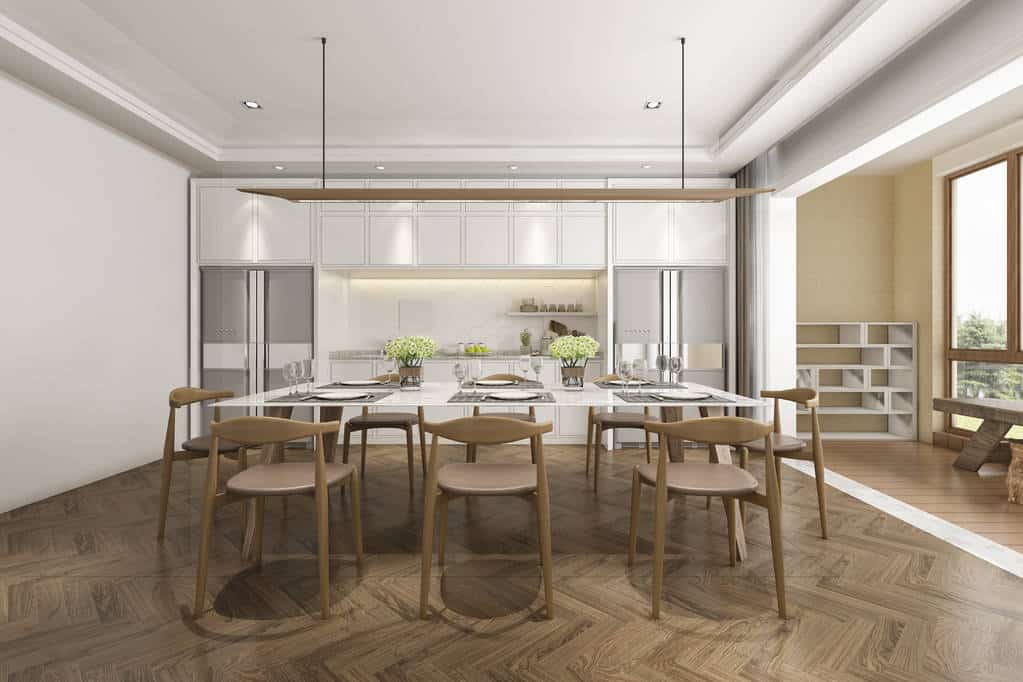 Vintage style kitchen blended into modern kitchen