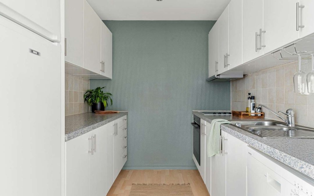 A secondary kitchen area.