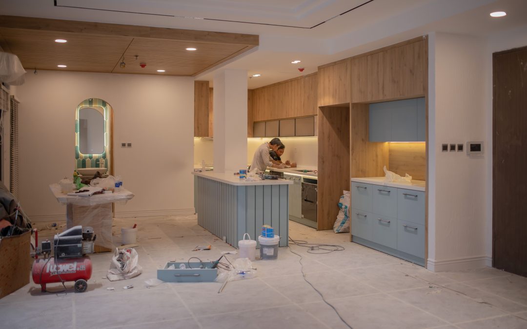 Kitchen renovation contractors working on-site
